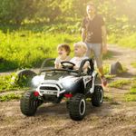 2 Seater 24V 7AH Ride on Truck w/ Remote, 3 Speeds, White