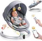 Electric Baby Swing for Infant, Upgraded 5 Point Harness Baby Bouncer Chair with