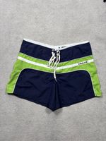 Billabong Vintage 00s Women’s Navy Green Low Waist Surf Swim Boardshorts W32