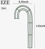 3pcs Wire Candy Cane Wreath Form Frame 12in x 5.9in Craft DIY
