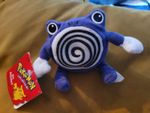POLIWHIRL POKEMON HASBRO BEANIE PLUSH SOFT TOY 1998 VINTAGE NINTENDO   5in