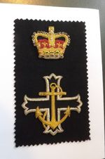 MILITARY CLOTH BADGE ROYAL NAVY CHAPLAINCY SERVICE 16CM X 10CM (5919)