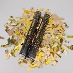 4 Large Gold Confetti Cannons Wedding Engagement Nikkah Gold Metallic Confetti