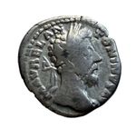 Marcus Aurelius AR Silver Denarius AD 179 – RIC 403 – Salus – Rome Mint