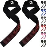 AQF Weight Lifting Gym Straps Gel Padded Wrist Support Bar Grip Training Workout