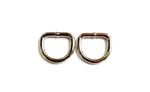 16mm D-Rings Welded 3mm Nickel Plated For Webbing Bags Straps Dog Leads Crafts