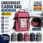 40x25x20cm Ryanair Approved Cabin Bag Underseat Hand Luggage Carry On Travel