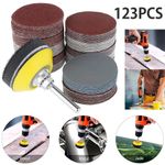 Sanding Discs Pad Kit for Drill Grinder Rotary Tools + Backing Pad x120