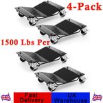 4PCS Car Tyre Skate Wheel Dolly 6000LB Heavy Duty Vehicle Positioning Trolley UK