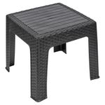 Woven Design Wicker Coffee Table Bistro Outdoor Plastic Garden Patio Furniture