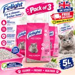 Felight Cat Litter 30L 3 x 10L Non Clumping Antibacterial Silverfresh UK