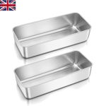 Stainless Steel Dual Loaf Pans - 31 x 13 cm, Ideal for Baking & Roasting