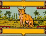 Antique Cigar Box Label Cat Tropical Scene Chromolithograph Unused 1910s-1930s