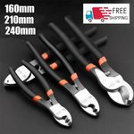 3PCS Heavy Duty 6 8 10" Electric Cable Wire Cutters Electrician Plier Stripper