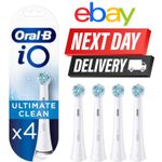 Oral-B iO Ultimate Clean Replacement Toothbrush Heads Electric Pack of 4 White