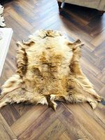 Hanlin Ltd Reindeer Hide Fur Rug Brown/Beige 3 x 5 ft Scandinavian Skin