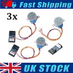 3x 5V 4 Phase Gear Stepper Motor 28BYJ-48+ULN2003 Motor Driver Board For Arduino
