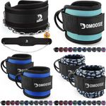 Ankle Straps with Adjustable Neoprene Support for Cable Machine Attachments