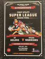 RUGBY LEAGUE PROGRAMME GRAND FINAL ST HELENS v WIGAN WARRIORS 2014 (new)