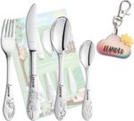 Children's cutlery with name engraving with FREE pendant for satchels, nursery