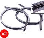 2x Universal Wiper Blade Refill Cut to Size Replacement Rubber Wiper Strip 26"