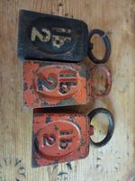 Antique Broad Arrow Marked Cast Iron 2 Lb Ring weights Price Is For One