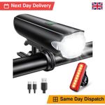 CIRYCASE Z52 Bike Lights Front and Rear Set Super Bright 1200 Lumen Wide Beam