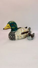 Vintage Hand-Carved Wooden Mallard Duck Decoys - Set of 2 - Hand Painted Art