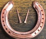 Real Horseshoe Copper + Horse shoe nails to fix to a door, Wedding, Craft, Game