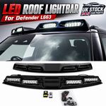 FOR LAND ROVER DEFENDER 90 110 130 LED ROOF TOP LIGHT BAR DRL UK GLOSS BLACK 20+