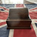 Vintage Oak Drum Type Cigarette Dispenser, In Good Condition.