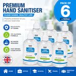 500ml Hand Sanitiser Pack of 6 | 75% Alcohol Antibacterial Hand Gel UK