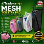 Standing Toiletry Bag, Portable Lightweight Travel Toiletry Bag, EVA Mesh
