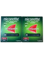 Nicorette Step 1 Invisi 25mg Nicotine 7 Patches, Pack of  2 . Exp: 07/28