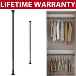 Heavy Duty Extendable Telescopic Shower Curtain Pole Rail Rod Bathroom Window UK
