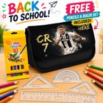 Ronaldo Pencil Case CR 7 School Stationary Juve Football Bag Personalised CR02