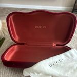 Gucci Burgundy Velvet Clamshell Hard Case for Glasses & Sunglasses