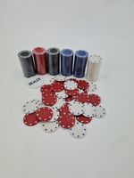 Poker Chips Bundle Red White Blue Black X190 Piece