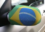 CAR WING MIRROR SOCKS FLAGS, COVERS, FLAG-UPS! - BRAZIL BRAZILIAN