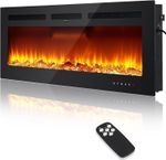 60inch LED Fireplace Media Wall Fire Wall Mounted Standing Electric Heater 12Col
