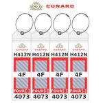 Cunard Luggage Tag Holders for Cruises - Set of 4 | Fits All Cunard Ships