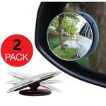 2x Blind Spot Mirror Rear Side View Towing Car Van Motorcycle Adjust Wide Angle