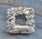 Georg Jensen Deer & Squirrel Brooch #318 - Sterling Silver