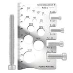 Screw Thread Pitch Gauge Ruler Bolt Size Gauge for Measuring Bolt Nut Sizes
