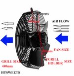 Axial Fan Motor Condenser Evaporator  Commercial  400mm Suction,400S-G