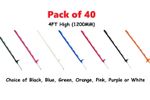Electric Fence Poly Posts 4ft X40 (Various Colours Fencing Stake Plastic 1200MM)