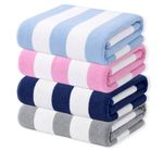 Beach Towel X-Large Striped Soft & Absorbent Cabana Stripes Lightweight 80x160cm