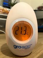 Groegg Baby Room Thermometer LCD Display Colour Changing Night Light 0.1°C