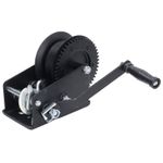 Boat Trailer Winch Manual 2 Way Ratchet Hand Crank Gear Winch W/ Hook For Truck