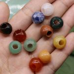 5*12mm Crystal Stone Loose Round Shape Big Large Hole Beads Jewellery Findings